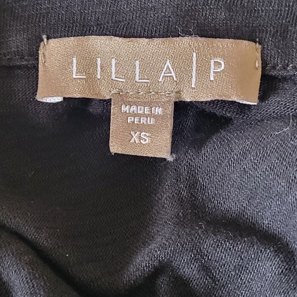 Lilla P Women Black Shirt Size XS Pima Cotton Blend Goth WhimsyGoth - Picture 2 of 9